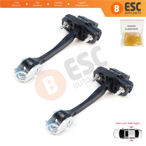 2 Pieces Rear Door Stop Check Assy Limiter Strap for Ford Ranger MK4 P703 RA 2022-On KB3B2627200BA