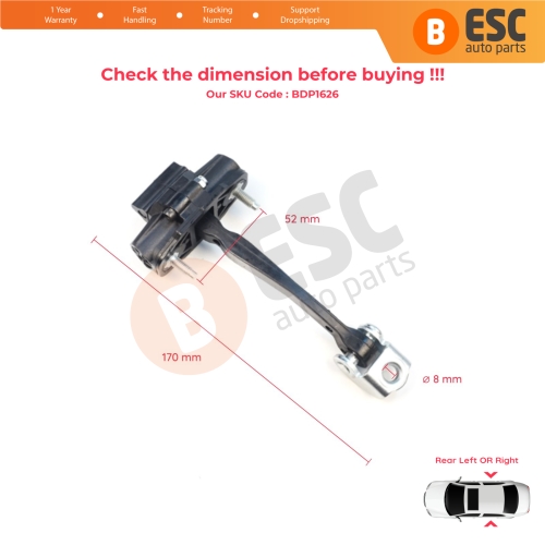 Rear Door Stop Check Assy Limiter Strap for Ford Ranger MK4 P703 RA 2022-On KB3B2627200BA