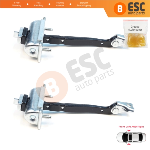 2 Pieces Front Door Stop Check Assy Limiter Strap for Ford Edge MK2 CD539 Endura 2015-2024 FT4BR23552AB