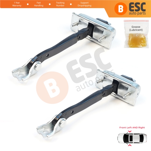 2 Pieces Front Door Stop Check Assy Limiter Strap for Ford Edge MK2 CD539 Endura 2015-2024 FT4BR23552AB