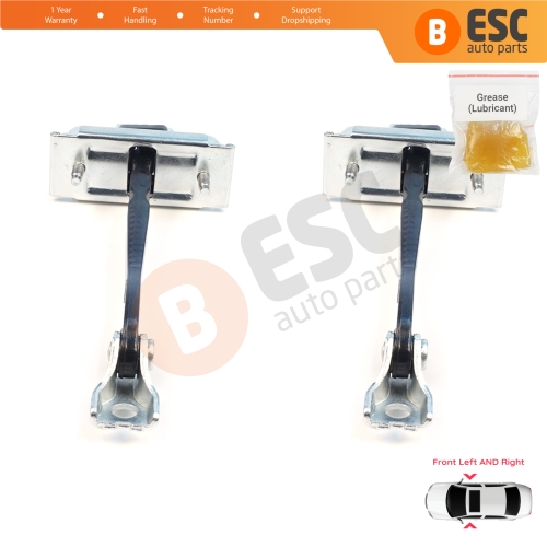 2 Pieces Front Door Stop Check Assy Limiter Strap for Ford Edge MK2 CD539 Endura 2015-2024 FT4BR23552AB