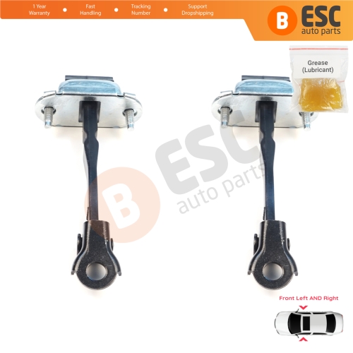 2 Pieces Front Door Stop Check Assy Limiter Strap for Dacia Renault Duster MK3 P1310 PYM PYN 2023-On 804304225R