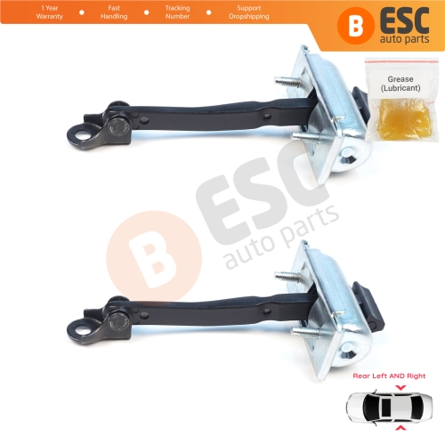 2 Pieces Rear Door Stop Check Assy Limiter Strap for Dacia Renault Duster MK3 P1310 PYM PYN 2023-On 824302052R