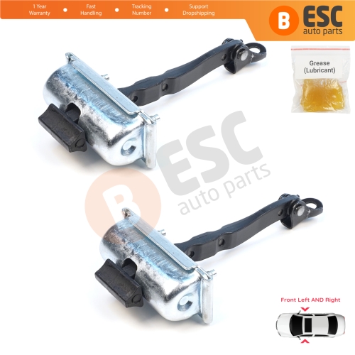 2 Pieces Front Door Stop Check Assy Limiter Strap for Renault 5 E-Tech Alpine A290 2024-On 804305524R