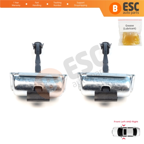 2 Pieces Front Door Stop Check Assy Limiter Strap for Renault 5 E-Tech Alpine A290 2024-On 804305524R