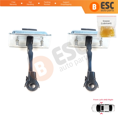 2 Pieces Front Door Stop Check Assy Limiter Strap for Renault 5 E-Tech Alpine A290 2024-On 804305524R