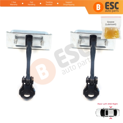 2 Pieces Rear Door Stop Check Assy Limiter Strap for Renault 5 E-Tech Alpine A290 2024-On 824308906R