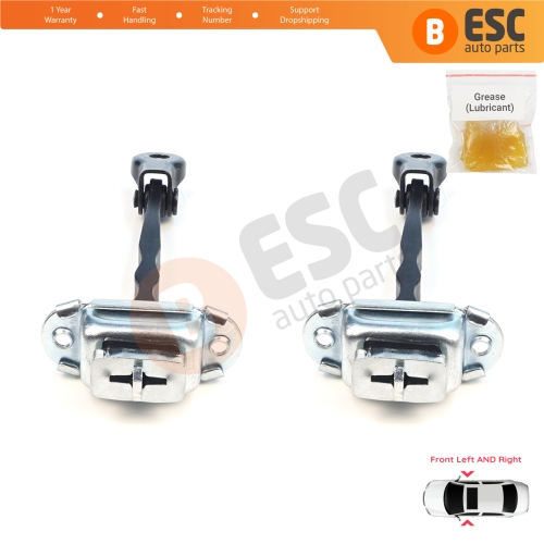 2 Pieces Front Door Stop Check Assy Limiter Strap for Nissan Qashqai MK1 J10 Dualis 2006-2014 80430JD000
