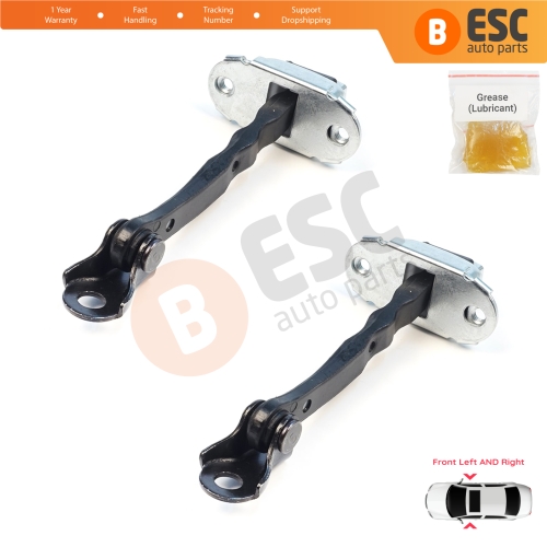 2 Pieces Front Door Stop Check Assy Limiter Strap for Nissan Qashqai MK1 J10 Dualis 2006-2014 80430JD000