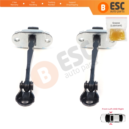 2 Pieces Front Door Stop Check Assy Limiter Strap for Nissan Micra MK5 K14 2016-2023 80430-5FA0A