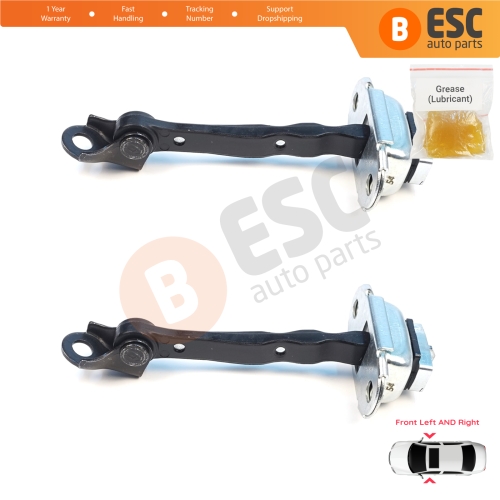 2 Pieces Front Door Stop Check Assy Limiter Strap for Nissan Micra MK4 K13 K13K K13KK 2011-2022 804301HB0A