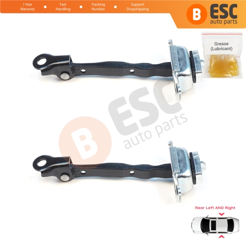 2 Pieces Rear Door Stop Check Assy Limiter Strap for Nissan Micra MK4 K13 K13K K13KK 2011-2022 824301HB0A