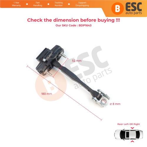Rear Door Stop Check Assy Limiter Strap for Volvo C40 539 2021-On XC40 536 2017-On 31457263