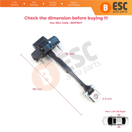 Rear Door Stop Check Assy Limiter Strap for Volvo S60 MK3 224 2019-On V60 MK2 225 V60 Cross Country MK2 227 2018-On 31479060