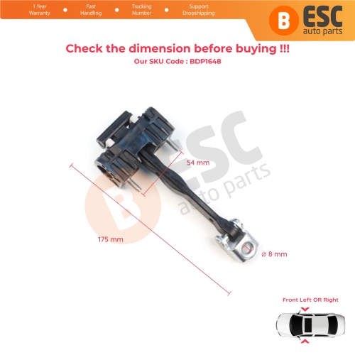 2 Pieces Front Door Stop Check Assy Limiter Strap for Volvo S90 MK2 234 V90 MK2 235 Estate 236 Cross Country 2016-On 31689103