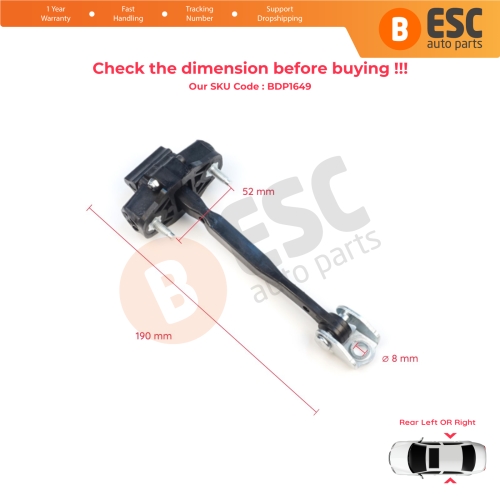Rear Door Stop Check Assy Limiter Strap for Volvo S90 MK2 234 V90 MK2 235 Estate 236 Cross Country 2016-On 31385858