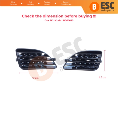 Dashboard Side Air Vent Grill Cover Trim Nozzle Deflector Diffuser Left Right for Renault Megane MK3 2008-2016 Fluence L3 2009–2020 687618845R 687604198R