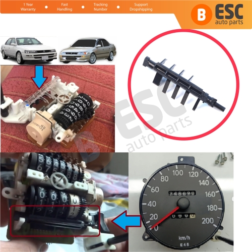 Kilometer Odometer Speedometer Cluster Trip Meter Km/h Reset Part for Toyota Corolla E10 E100 AE101 1993-1997