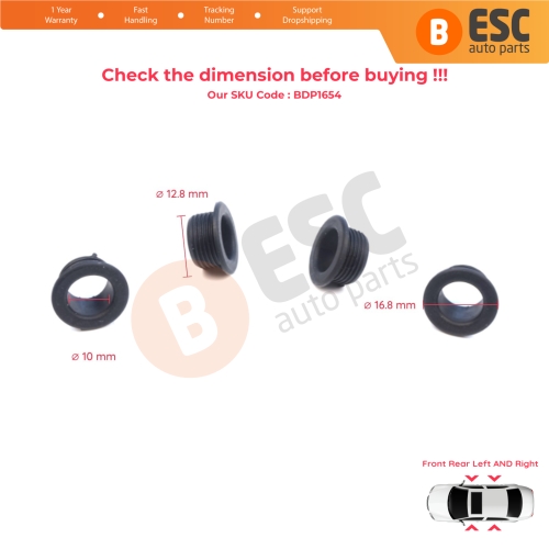 4 Pieces Door Lock Rod Grommet for Mercedes W124 W126 190 W201 W202 W203 C208 C209 W210 W168 W163 W460 W461 W463 2019921205