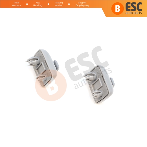 2 Pieces Sun Visor Shade Holder Hook Clips Gray Color for Audi A1 A3 A4 B7 B8 B9 A5 A6 C6 Q2 Q3 Q5  TT Seat Exeo