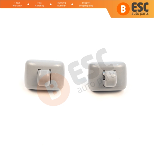 2 Pieces Sun Visor Shade Holder Hook Clips Gray Color for Audi A1 A3 A4 B7 B8 B9 A5 A6 C6 Q2 Q3 Q5  TT Seat Exeo
