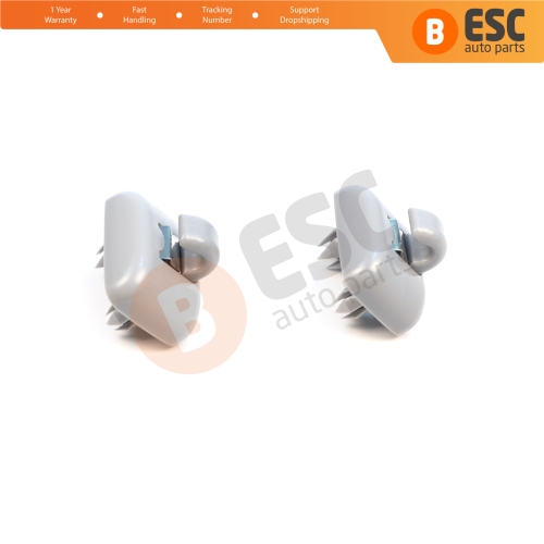 2 Pieces Sun Visor Shade Holder Hook Clips Gray Color for Audi A1 A3 A4 B7 B8 B9 A5 A6 C6 Q2 Q3 Q5  TT Seat Exeo
