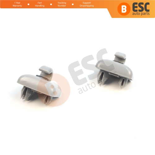 2 Pieces Sun Visor Shade Holder Hook Clips Gray Color for Audi A1 A3 A4 B7 B8 B9 A5 A6 C6 Q2 Q3 Q5  TT Seat Exeo
