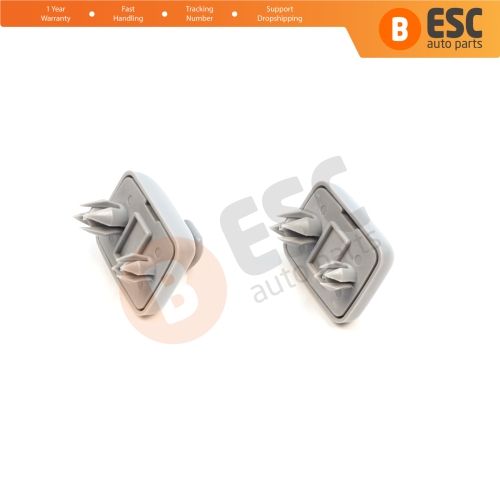 2 Pieces Sun Visor Shade Holder Hook Clips Gray Color for Audi A1 A3 A4 B7 B8 B9 A5 A6 C6 Q2 Q3 Q5  TT Seat Exeo