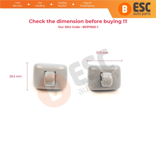 2 Pieces Sun Visor Shade Holder Hook Clips Gray Color for Audi A1 A3 A4 B7 B8 B9 A5 A6 C6 Q2 Q3 Q5  TT Seat Exeo
