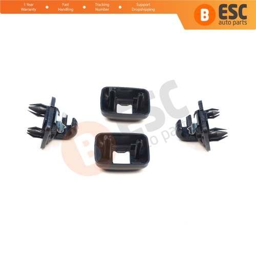 2 Pieces Sun Visor Shade Holder Hook Clips Black Color for Audi A1 A3 A4 B7 B8 B9 A5 A6 C6 Q2 Q3 Q5 TT Seat Exeo