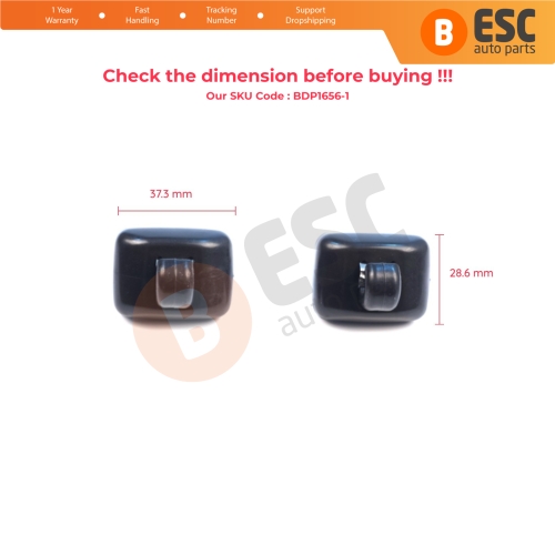 2 Pieces Sun Visor Shade Holder Hook Clips Black Color for Audi A1 A3 A4 B7 B8 B9 A5 A6 C6 Q2 Q3 Q5 TT Seat Exeo