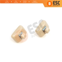 2 Pieces Sun Visor Shade Holder Hook Clips Beige Color for Audi A1 A3 A4 B7 B8 B9 A5 A6 C6 Q2 Q3 Q5 TT Seat Exeo