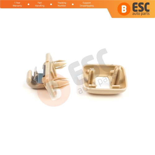 1 Piece Sun Visor Shade Holder Hook Clips Beige Color for Audi A1 A3 A4 B7 B8 B9 A5 A6 C6 Q2 Q3 Q5 TT Seat Exeo