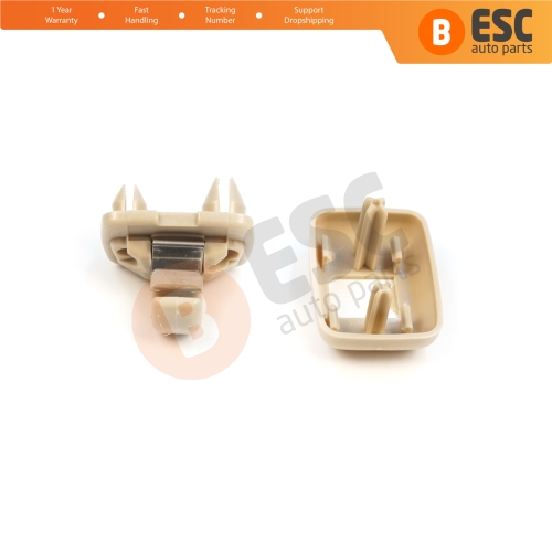 1 Piece Sun Visor Shade Holder Hook Clips Beige Color for Audi A1 A3 A4 B7 B8 B9 A5 A6 C6 Q2 Q3 Q5 TT Seat Exeo