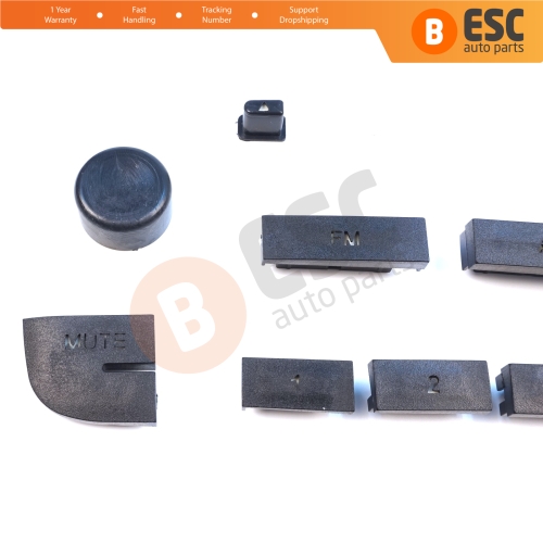 Radio Cd Mp3 Player Button Set for Blaupunkt Fiat Linea Fiorino 225 Grande Punto 199 Citroen Nemo Peugeot Bipper 2007-2016