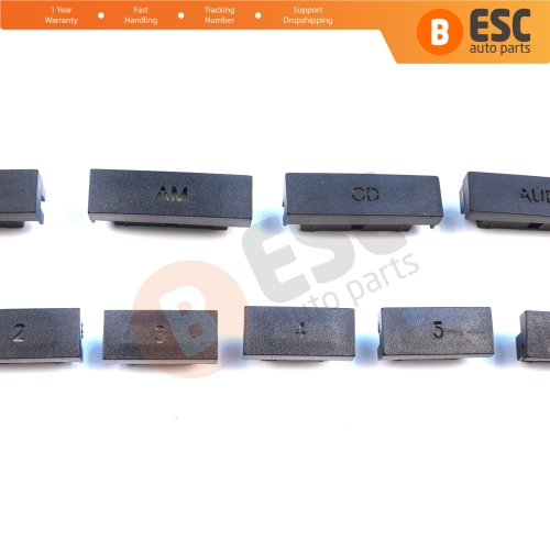 Radio Cd Mp3 Player Button Set for Blaupunkt Fiat Linea Fiorino 225 Grande Punto 199 Citroen Nemo Peugeot Bipper 2007-2016