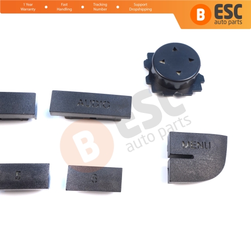 Radio Cd Mp3 Player Button Set for Blaupunkt Fiat Linea Fiorino 225 Grande Punto 199 Citroen Nemo Peugeot Bipper 2007-2016