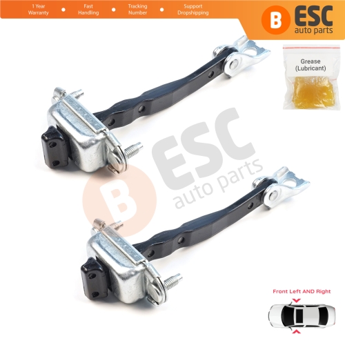 2 Pieces Front Door Hinge Brake Stop Check Assy Limiter Strap for Citroen C3 MK4 e-C3 2024-On Fiat Grande Panda 9846733780