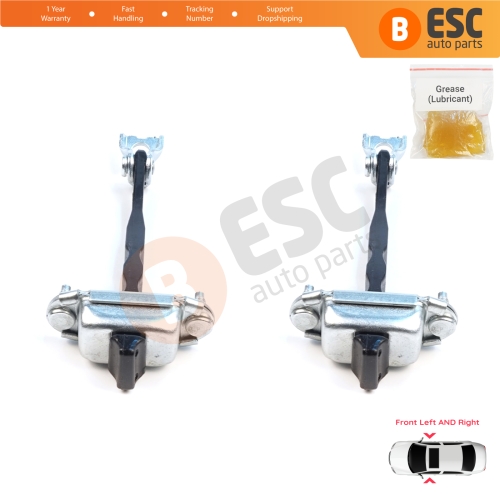 2 Pieces Front Door Hinge Brake Stop Check Assy Limiter Strap for Citroen C3 MK4 e-C3 2024-On Fiat Grande Panda 9846733780