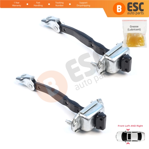 2 Pieces Front Door Hinge Brake Stop Check Assy Limiter Strap for Citroen C3 MK4 e-C3 2024-On Fiat Grande Panda 9846733780