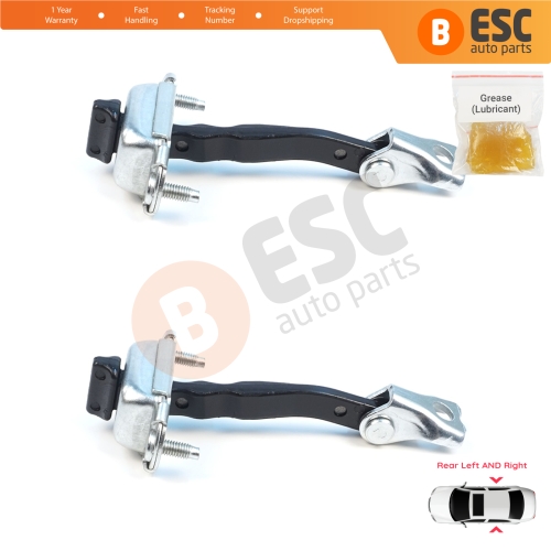 2 Pieces Rear Door Hinge Brake Stop Check Assy Limiter Strap for Citroen C3 MK4 e-C3 2024-On Fiat Grande Panda 9846733380