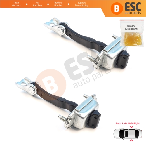 2 Pieces Rear Door Hinge Brake Stop Check Assy Limiter Strap for Citroen C3 MK4 e-C3 2024-On Fiat Grande Panda 9846733380