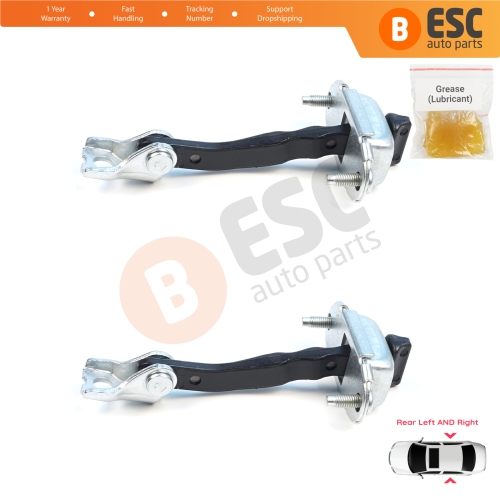 2 Pieces Rear Door Hinge Brake Stop Check Assy Limiter Strap for Citroen C3 MK4 e-C3 2024-On Fiat Grande Panda 9846733380