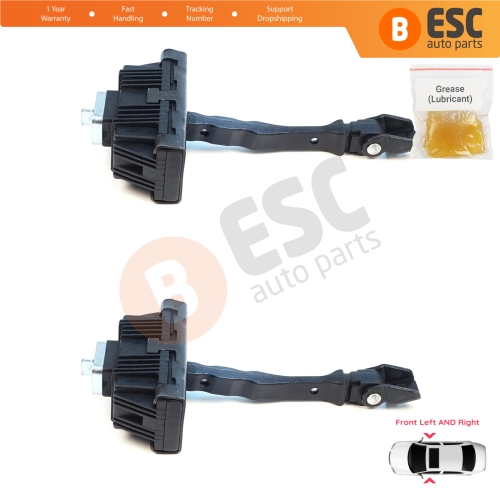 2 Pieces Front Door Hinge Brake Stop Check Assy Limiter Strap for VW Crafter MK2 e-Crafter MAN TGE e-TGE 2017-On 7C0837249A