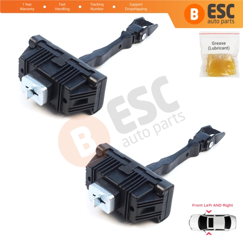 2 Pieces Front Door Hinge Brake Stop Check Assy Limiter Strap for VW Crafter MK2 e-Crafter MAN TGE e-TGE 2017-On 7C0837249A