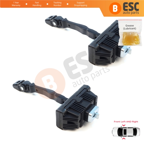 2 Pieces Front Door Hinge Brake Stop Check Assy Limiter Strap for VW Crafter MK2 e-Crafter MAN TGE e-TGE 2017-On 7C0837249A