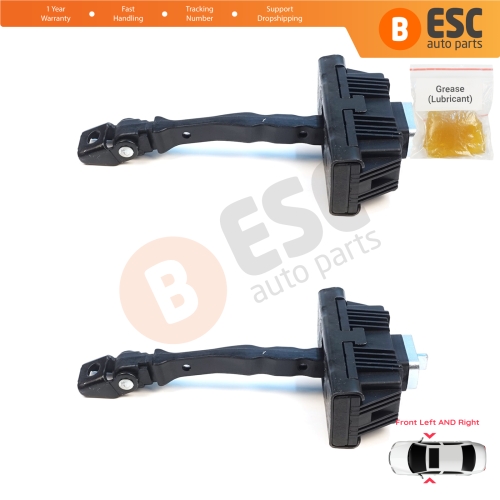 2 Pieces Front Door Hinge Brake Stop Check Assy Limiter Strap for VW Crafter MK2 e-Crafter MAN TGE e-TGE 2017-On 7C0837249A