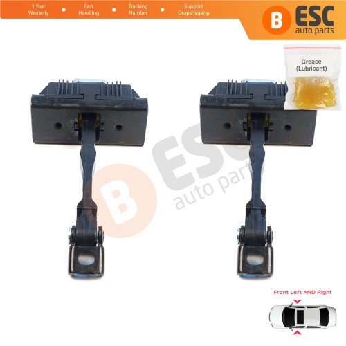 2 Pieces Front Door Hinge Brake Stop Check Assy Limiter Strap for VW Crafter MK2 e-Crafter MAN TGE e-TGE 2017-On 7C0837249A