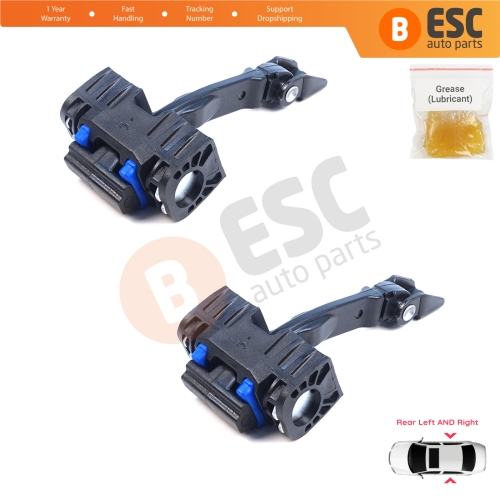 2 Pieces Double Crew Cab Rear Door Hinge Brake Stop Check Assy Limiter Strap for VW Crafter MK2 e-Crafter MAN TGE e-TGE 2017-On 7CA839249A