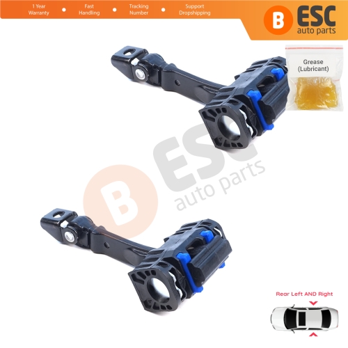 2 Pieces Double Crew Cab Rear Door Hinge Brake Stop Check Assy Limiter Strap for VW Crafter MK2 e-Crafter MAN TGE e-TGE 2017-On 7CA839249A